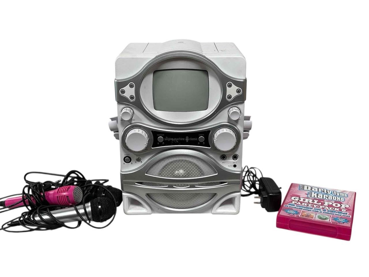 Singing Machine Classic STVG529WL CDG Karaoke All-In-One w Pop CD, 3 Microphones