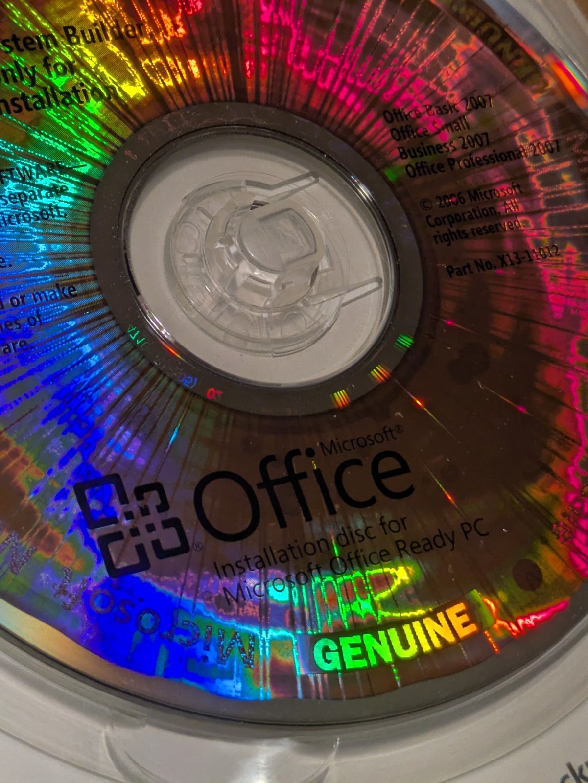 Microsoft Office Professional 2007 OEM Installation Disc & License Product Key