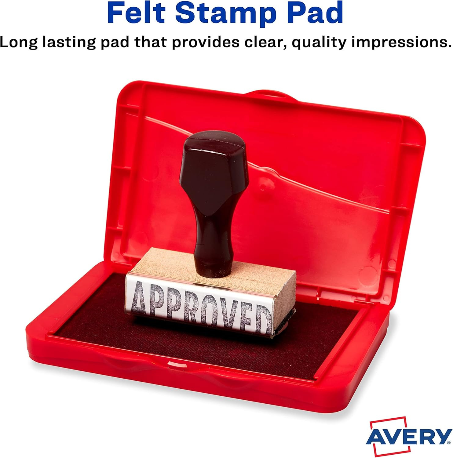 Felt Red Stamp Pad, 2.75 X 4.25 Inch Ink Pad (21071)