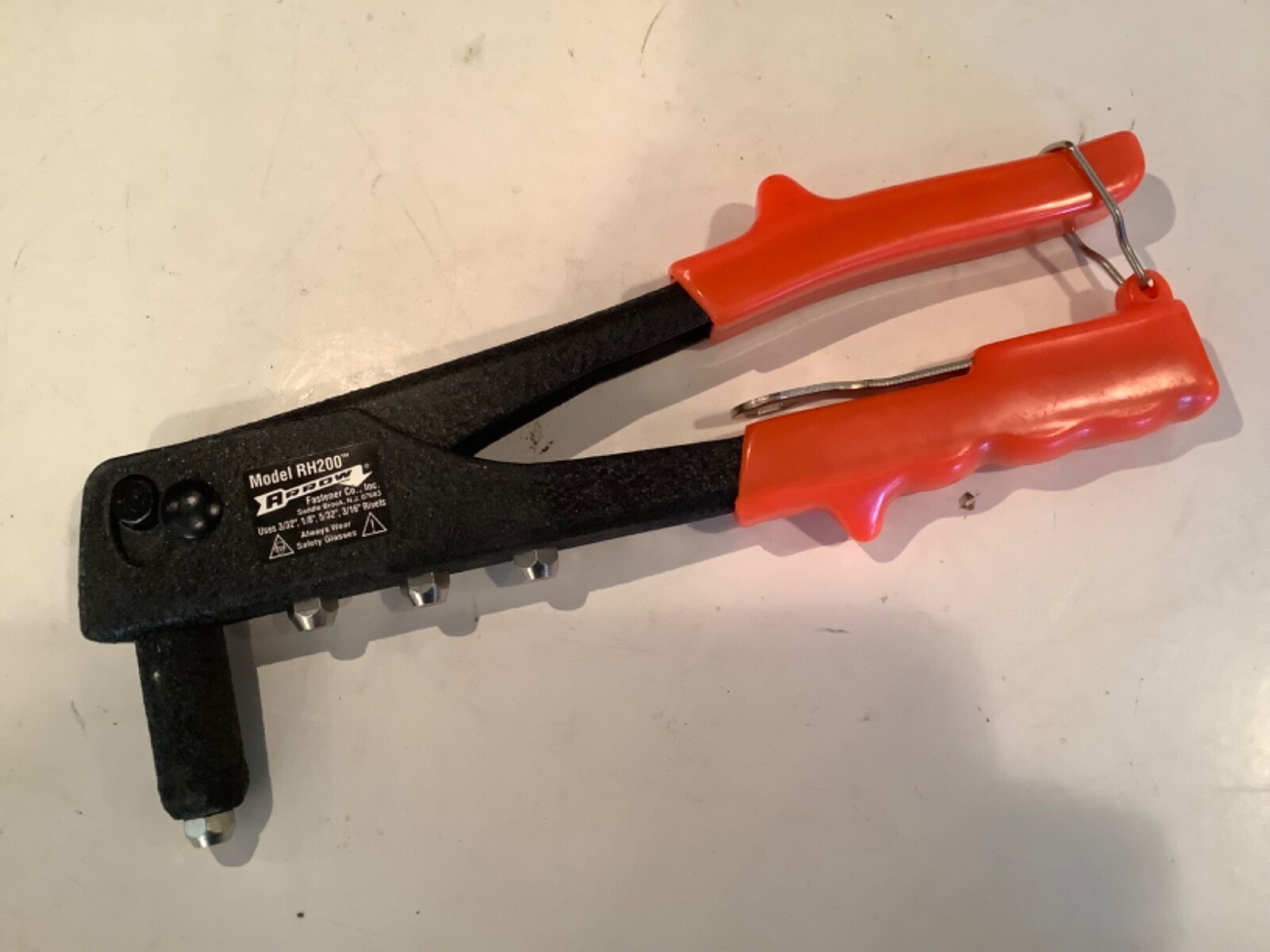 RH200 Arrow Pop Rivet Gun orange Handles  3/32"1/8" 5/32" 3/16" TOOL
