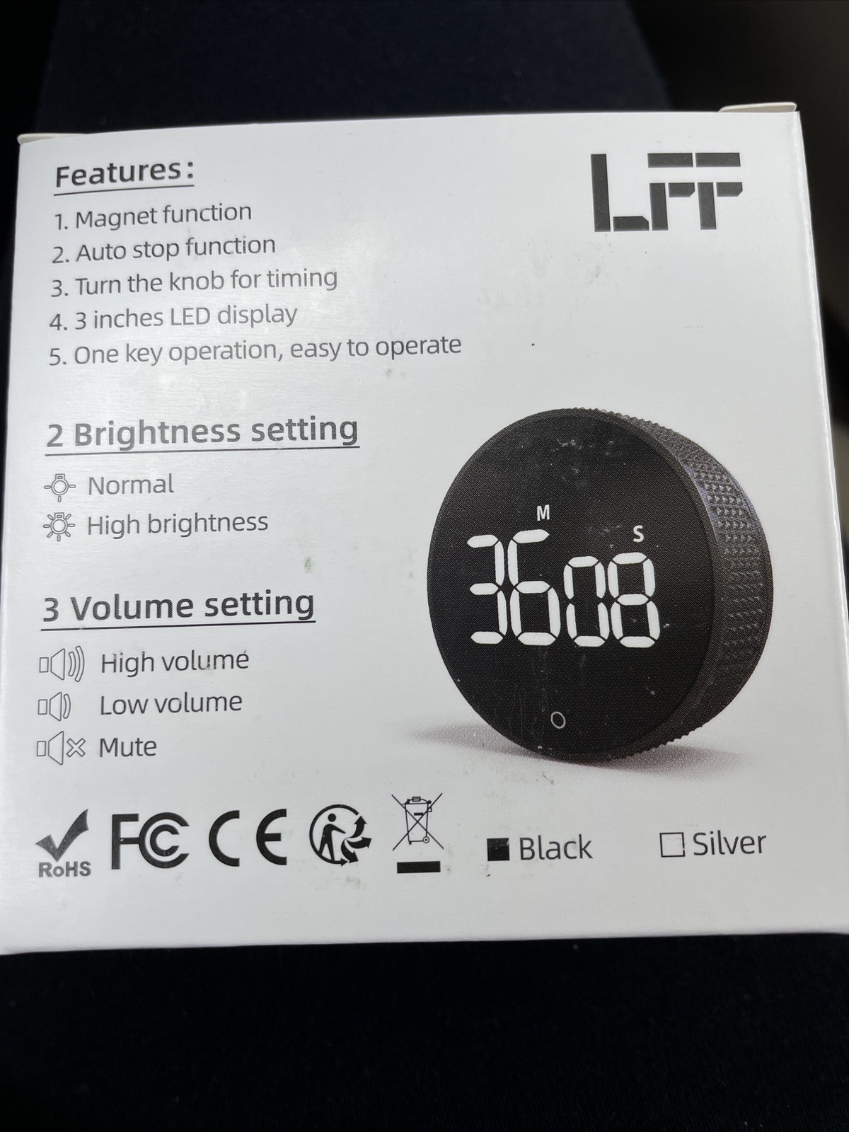 LFF Digital Timer LED Display Cooking Kitchen Or Kids Countdown
