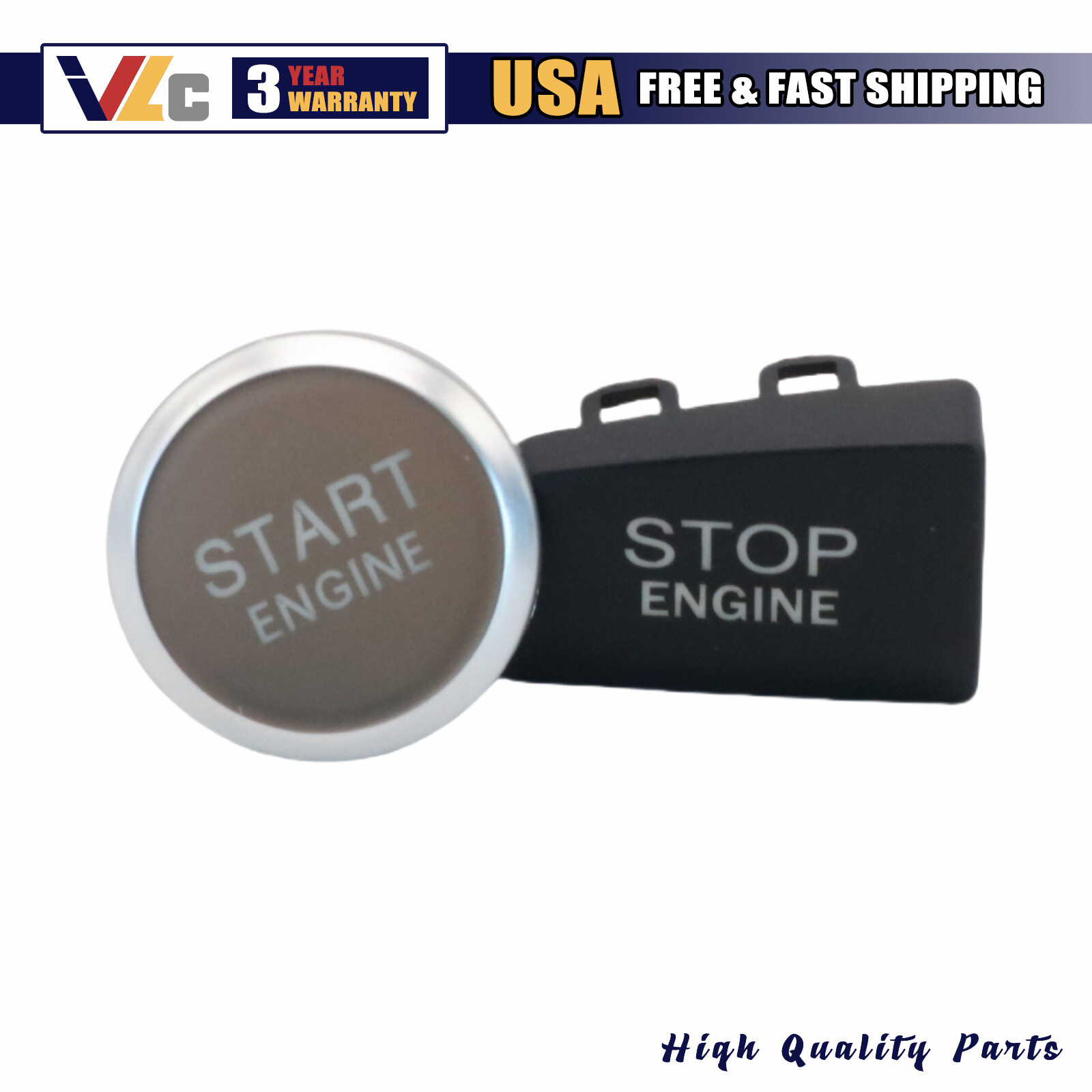 Engine Ignition Start-Stop Switch Button Cap Repair Kit For Audi Q7 2010-2015 US