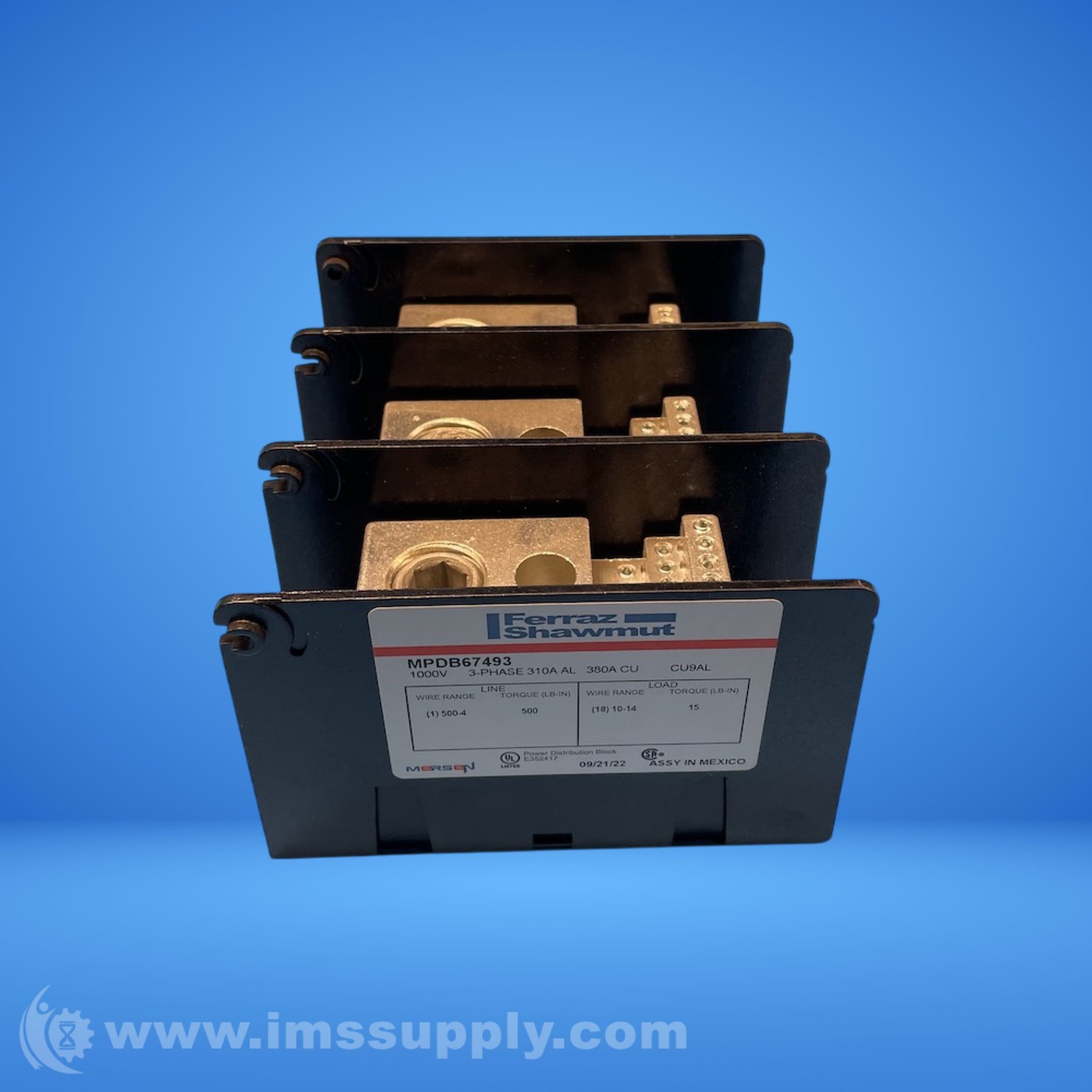 Ferraz Shawmut MPDB67493 Power Distribution Block FNIP