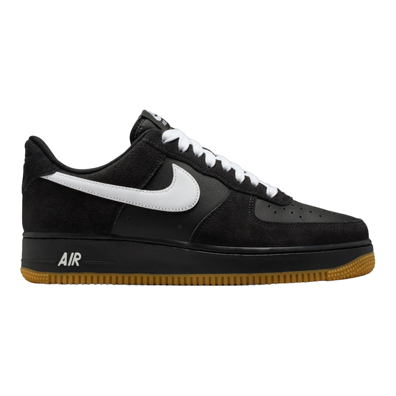 NIKE AIR FORCE 1 '07 LV8 Colorblock Shoe Men Sz 8-14 Black Gum White IB6388-001