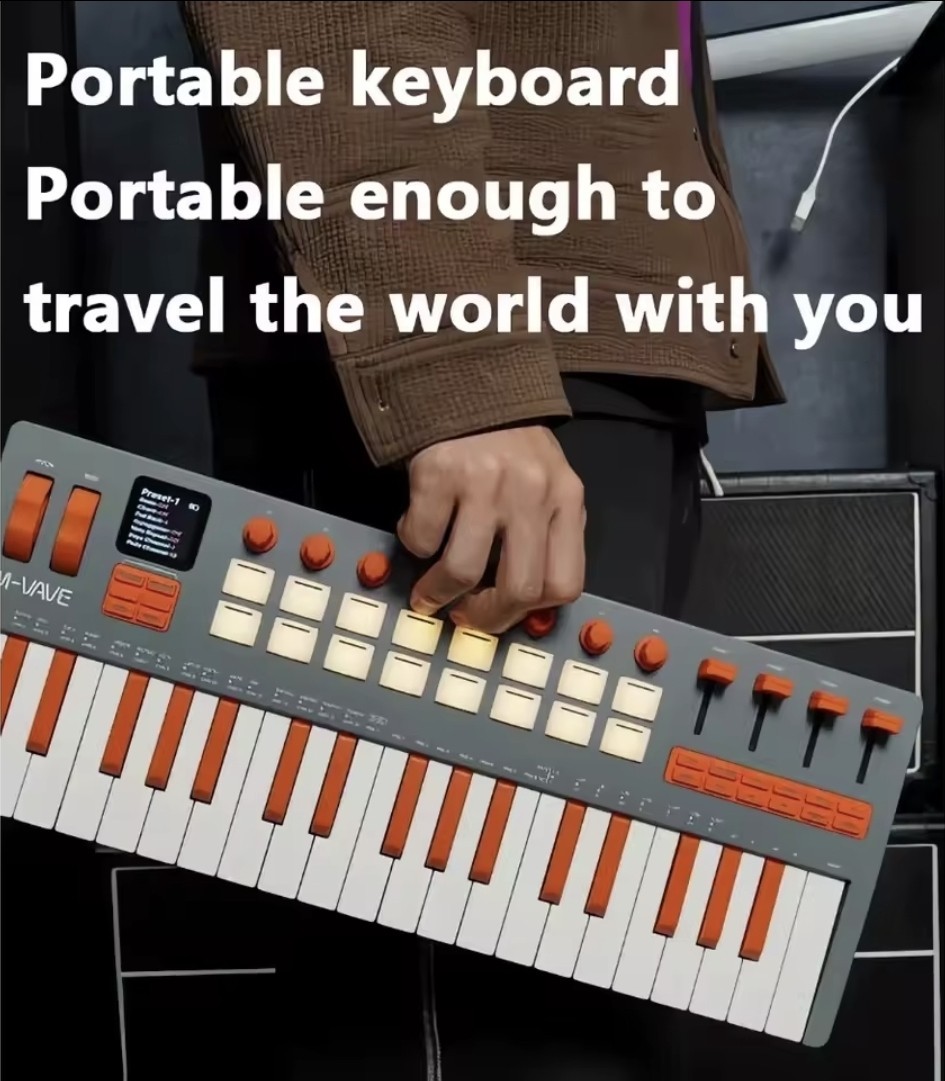 M-VAVE SMK-37 ELITE Wireless MIDI Keyboard Controller, PC, Mac, iOS, Android