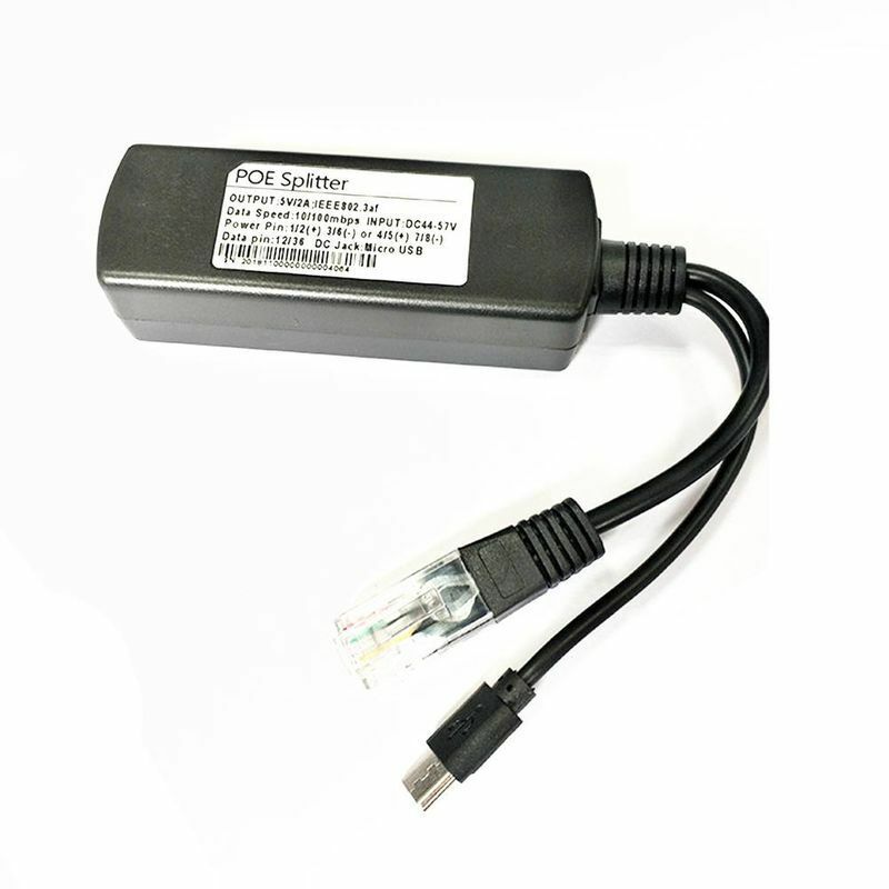 48V 5V PoE Power Over Ethernet Splitter USB MicroUSB Adapter Raspberry Pi ESP32