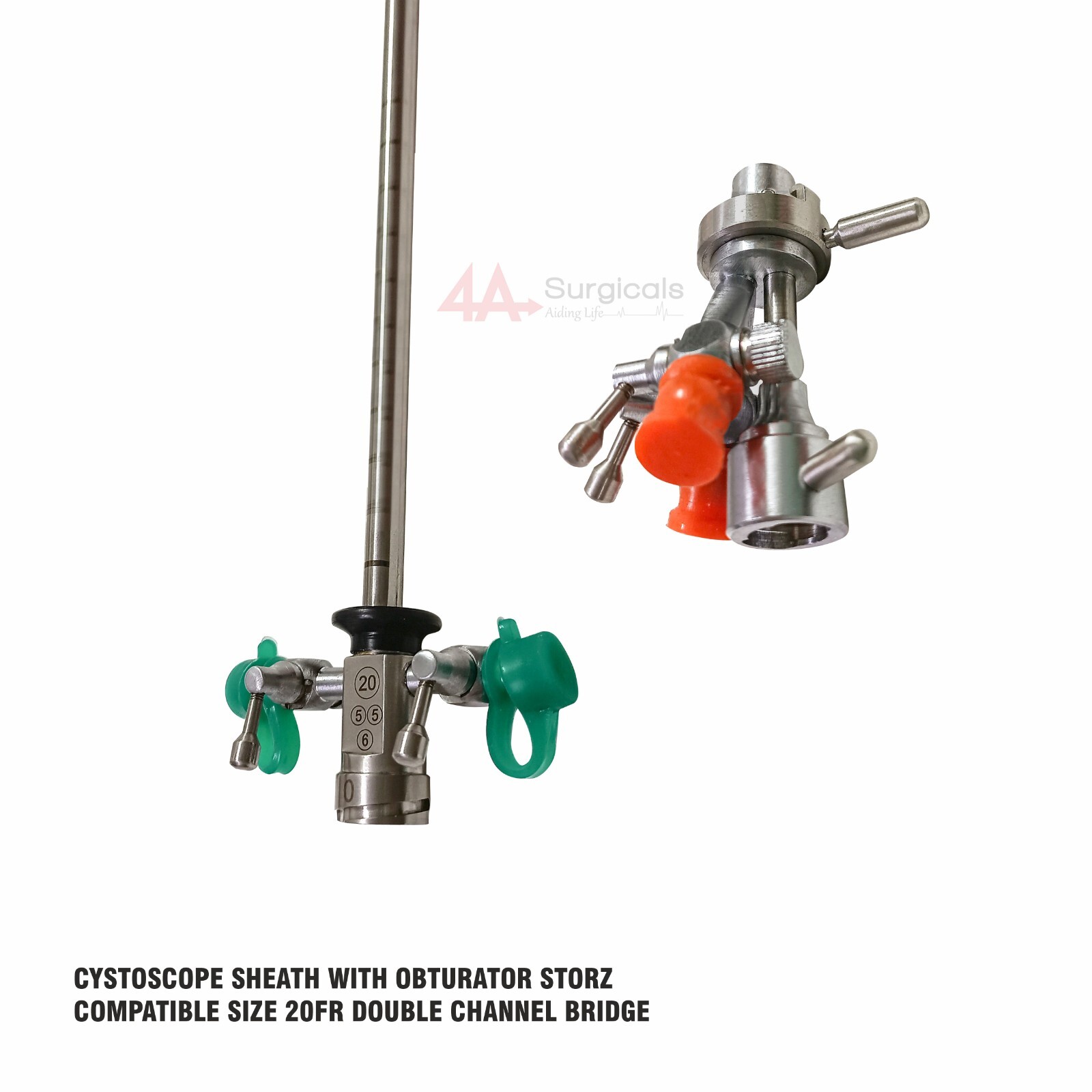 4A Cystoscopy Sheath With Obturator 20Fr + Double Channel Bridge