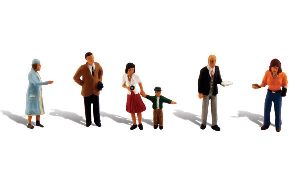 Woodland Scenics A1959 HO Scenic Accents People Going Places Figures (Set of 6)