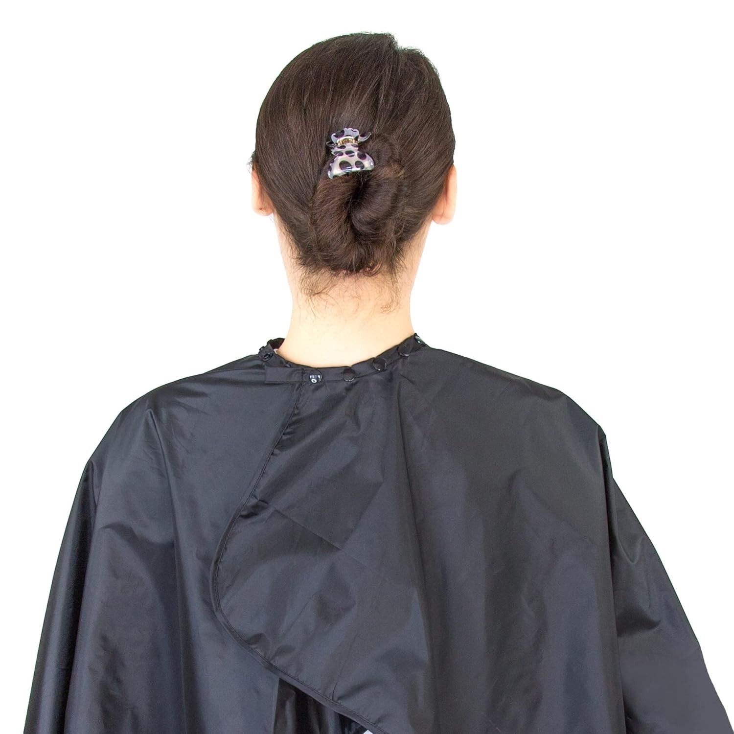 Professional Nylon Black Salon Cape - Haircutting Smock