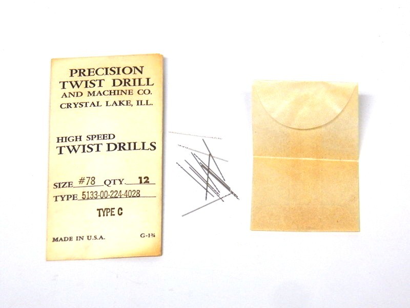 12 PTD Precision Twist Drill #78 (.0161) Wire Gauge Drill Bits......(C-1-2)