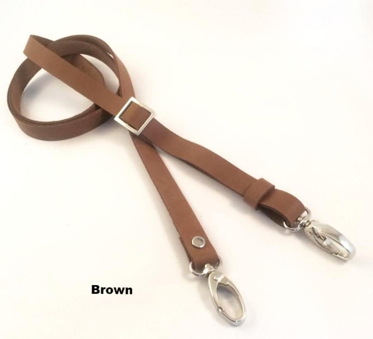 5/8" Adjustable Leather Slide Convertible Crossbody - Shoulder Strap Bags Purses