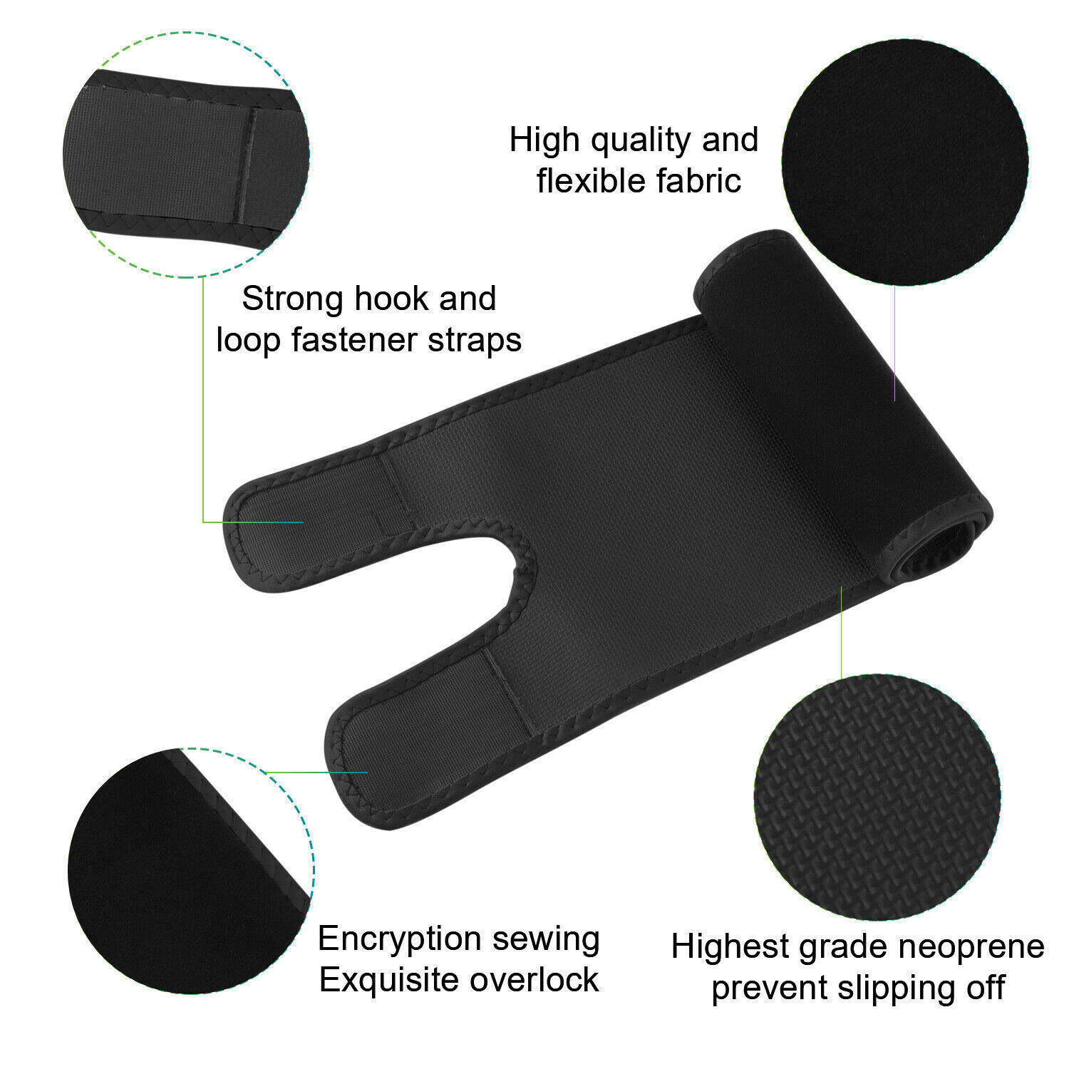 2pc Adjustable Leg Support Brace Thigh High Compression Sleeve Socks Pain Relief
