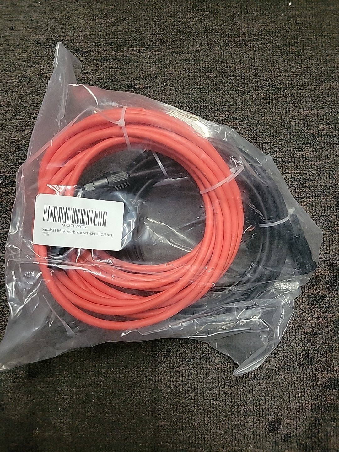 Smaraad Red And Black 10AWG Solor Panel Cables 20 Ft