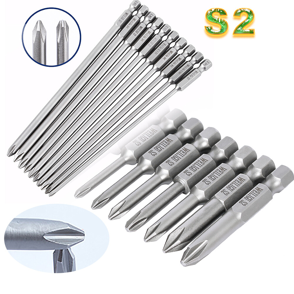 Electric Bits For Screwdriver Set S2 Ph2 L50-l150 Drill Magnetic Bit Torque S1/4