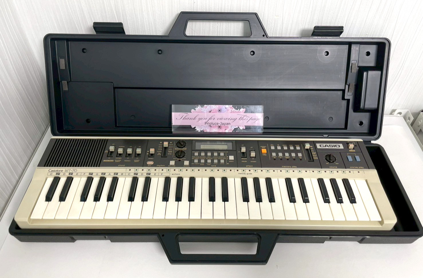CASIO Casiotone MT-70 Vintage 1980s Keyboard Tested  Hard case