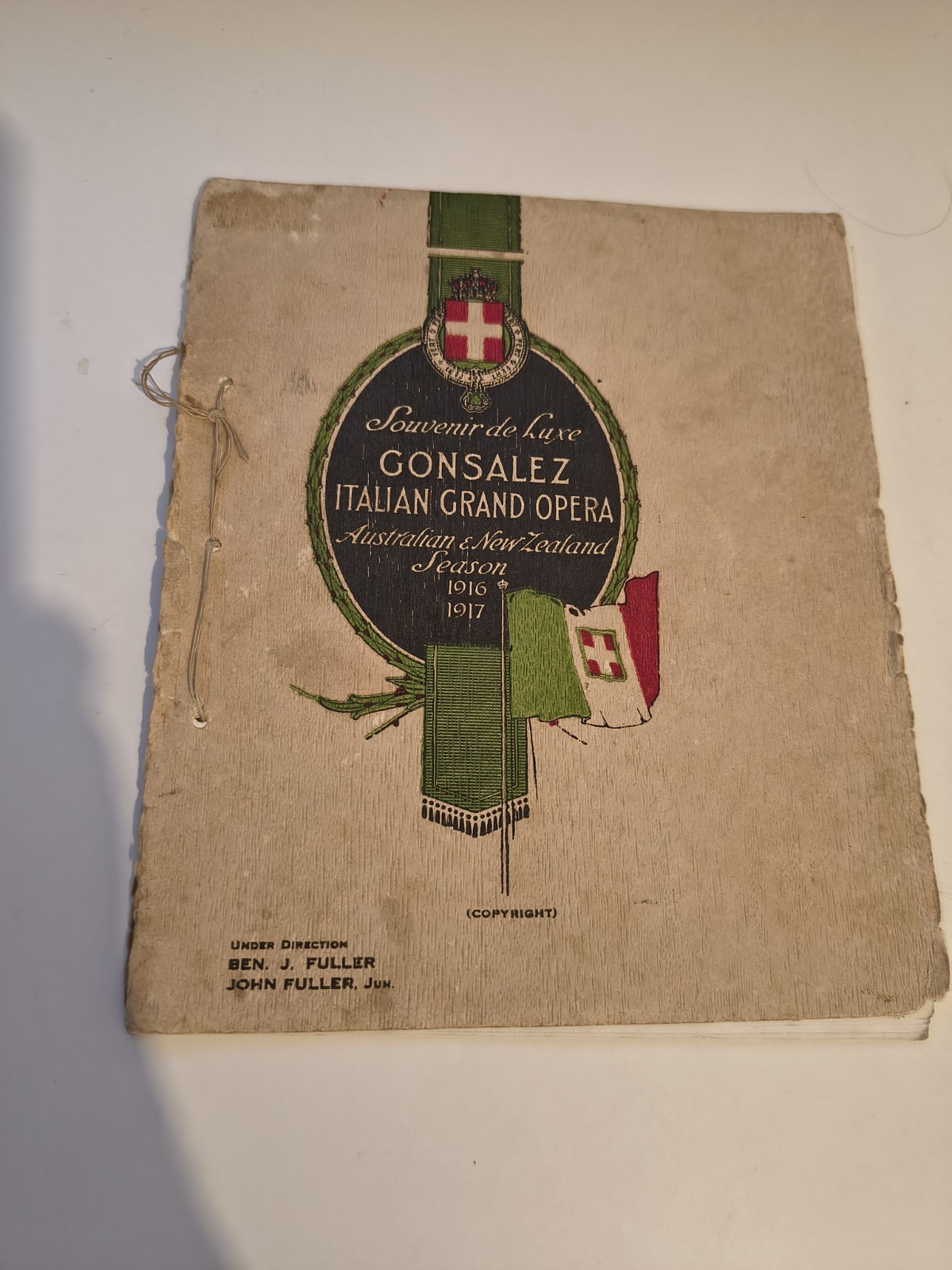 Gonsalez Italian Grand Opera Australia NZ 1916 1917 Guide