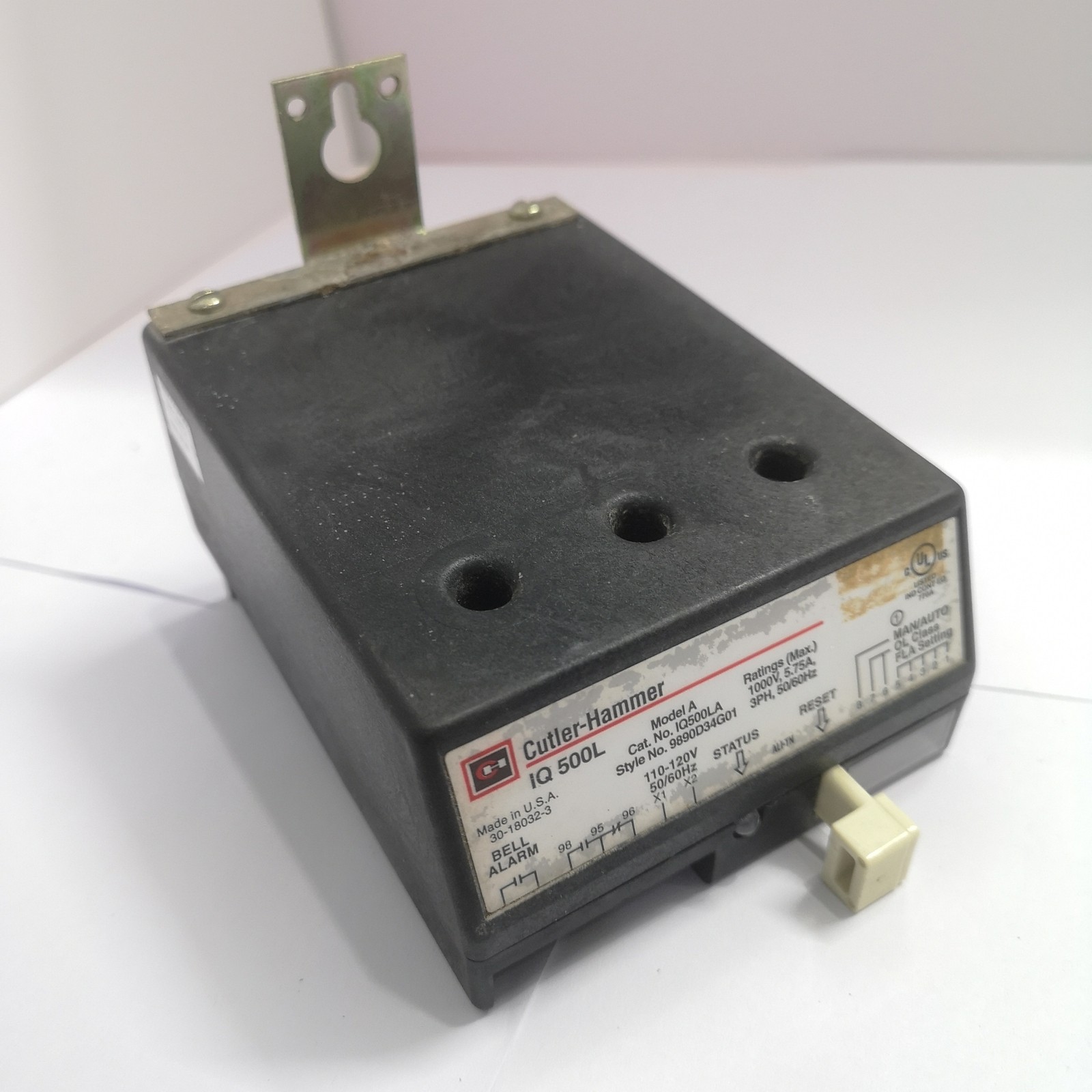 EATON CUTLER HAMMER IQ500LA Overload Relay Model A IQ 500L 9890D34G01