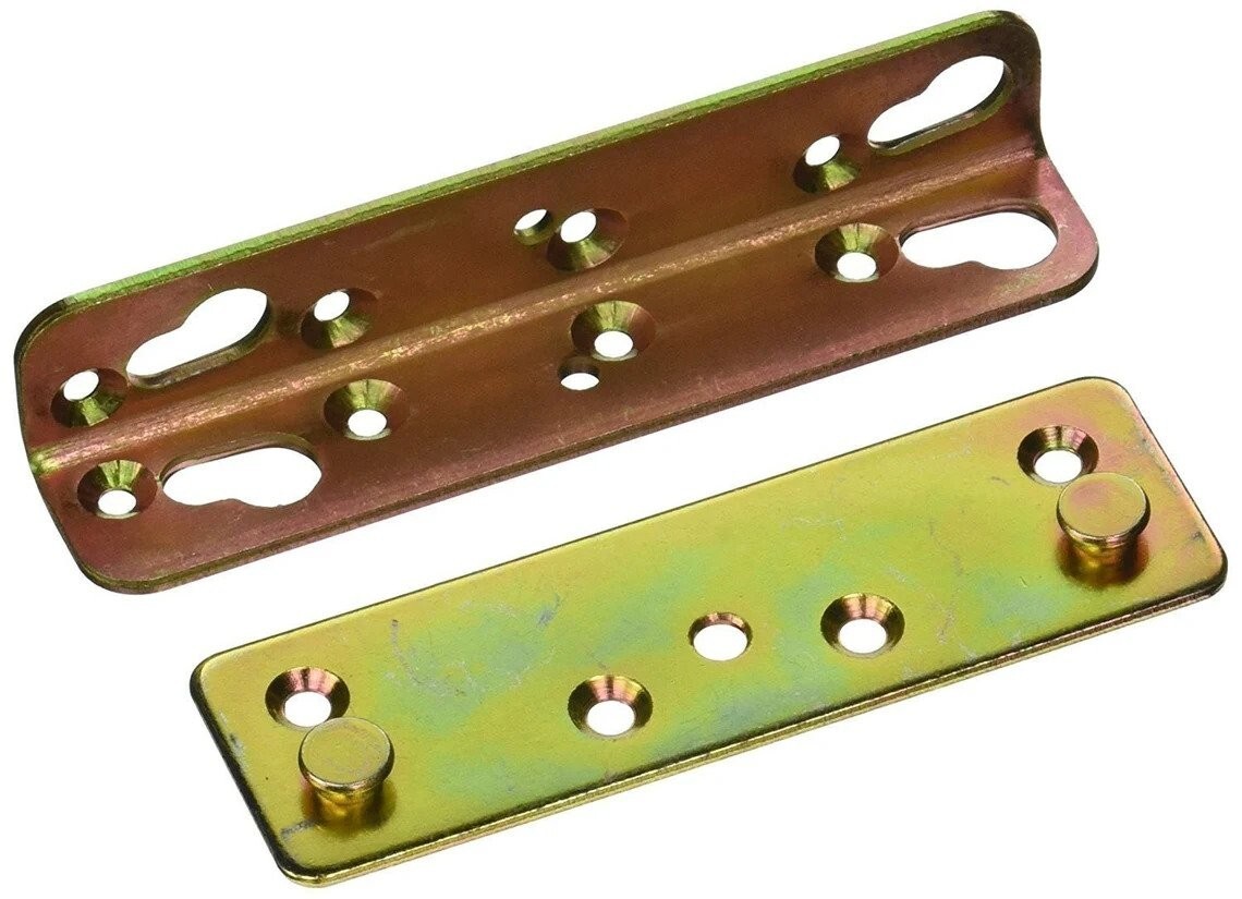 5-3/16"  Bed Rail Hook Hinges Fittings Fasteners - 4 Sets (For 1 Bed) FREE SHIP