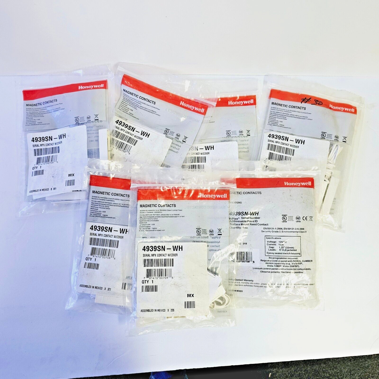 Honeywell 4939SN-WH V Plex Surface Mount Contact New (Open) Lot of 7