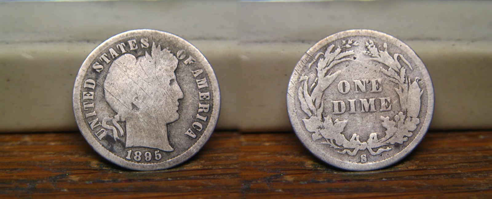 1895-S BARBER LIBERTY HEAD SILVER DIME 1895S US COIN
