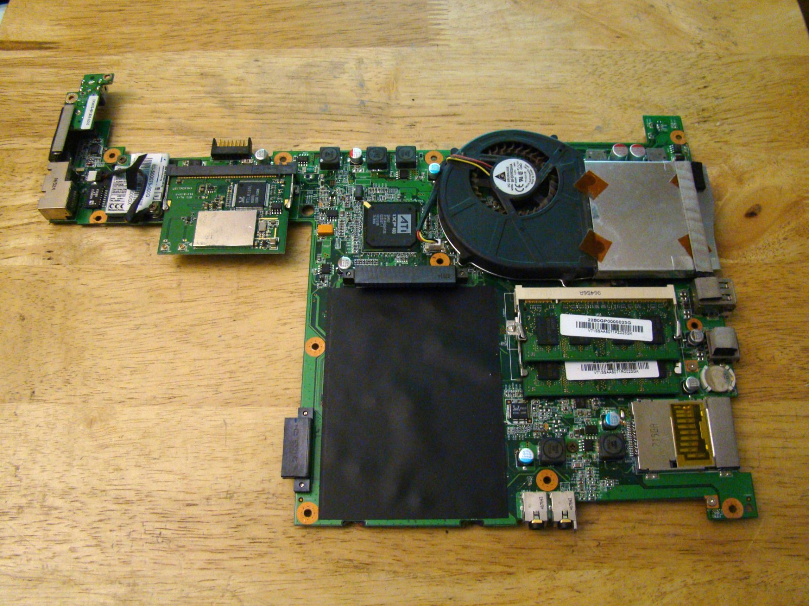 GATEWAY 40GAB1230-C200/MT3705/W340UI MOTHERBOARD w 1gb, Cpu fan,1.73ghz,dc jack