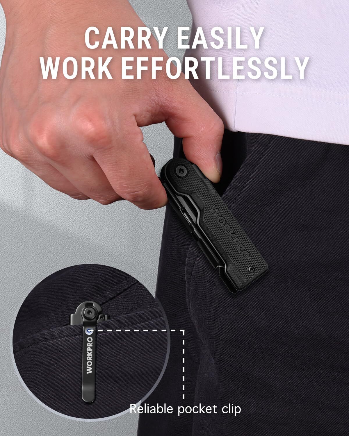 WORKPRO Folding Utility Knife with 10PC Extra SK5 Blades Quick Change Box Cutter