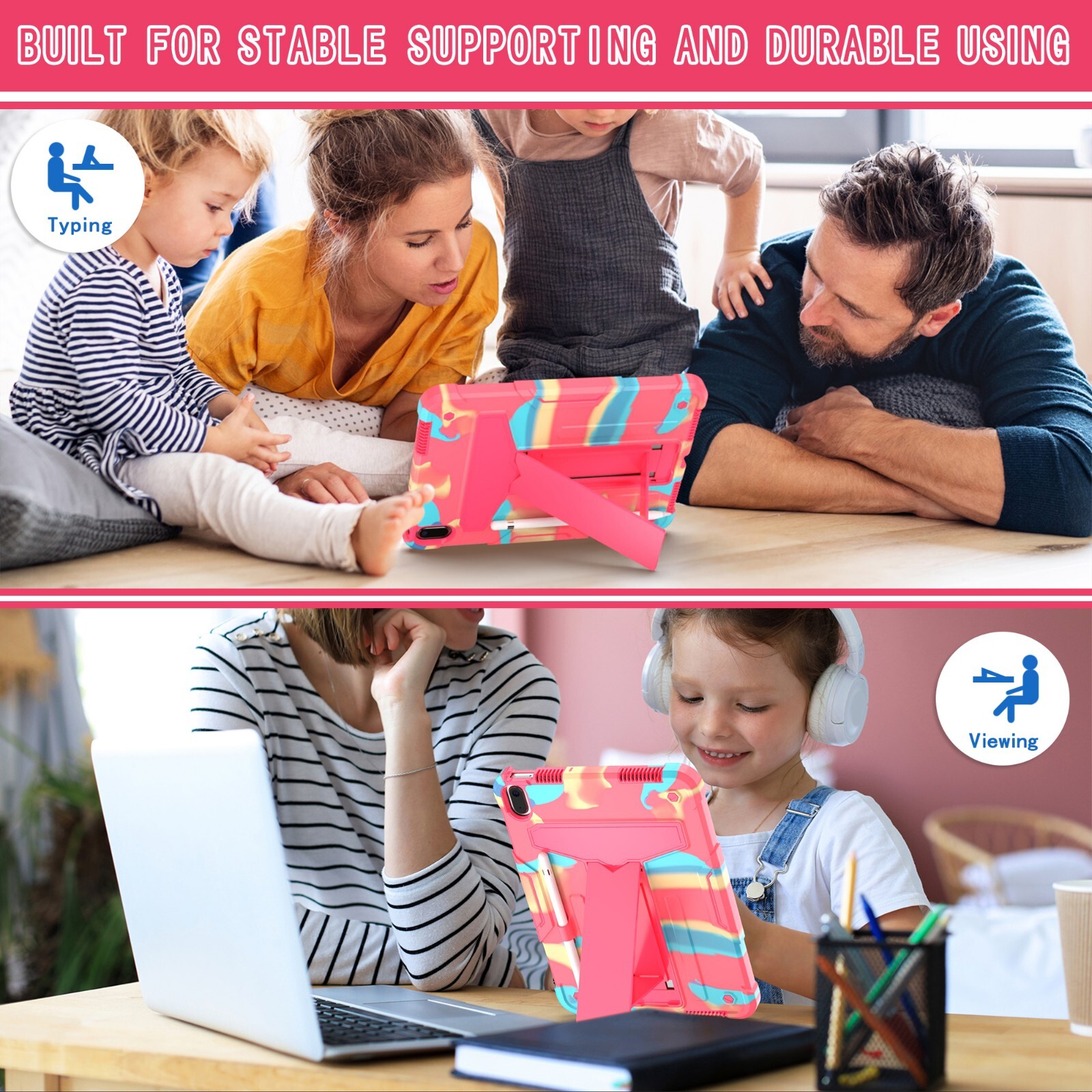iPad 10th Gen Case Heavy Duty Shockproof Stand / Screen Protector for iPad 10.9"