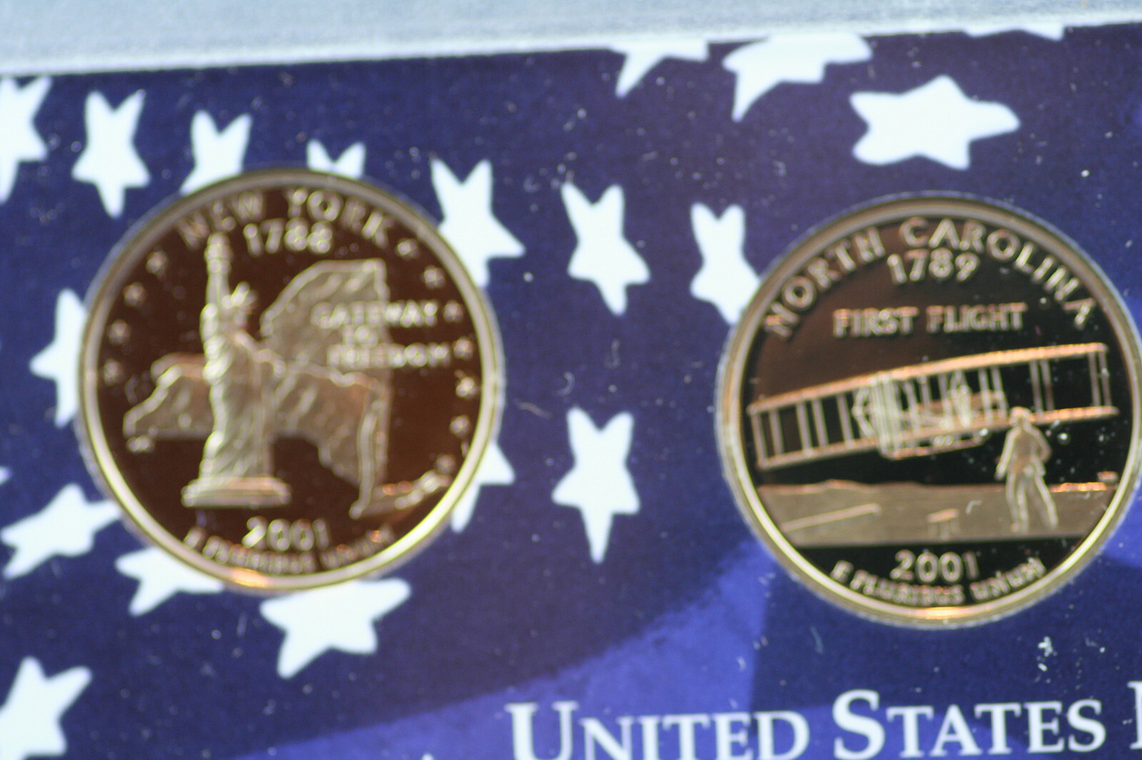 2001 State Quarters Proof Set Original US Mint Packaging