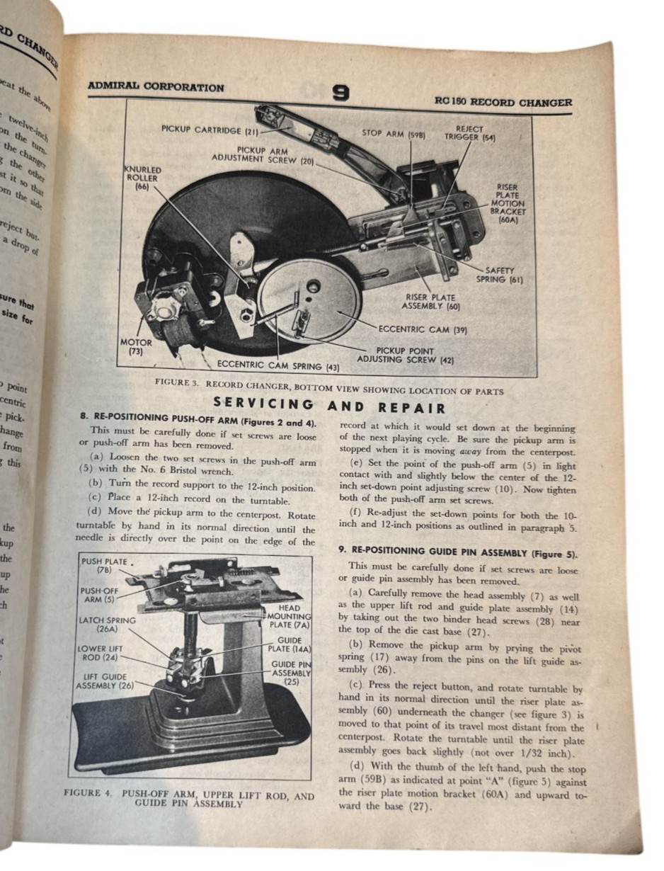 1945-1947 Post-War Automatic Record Changers and Servicing Information