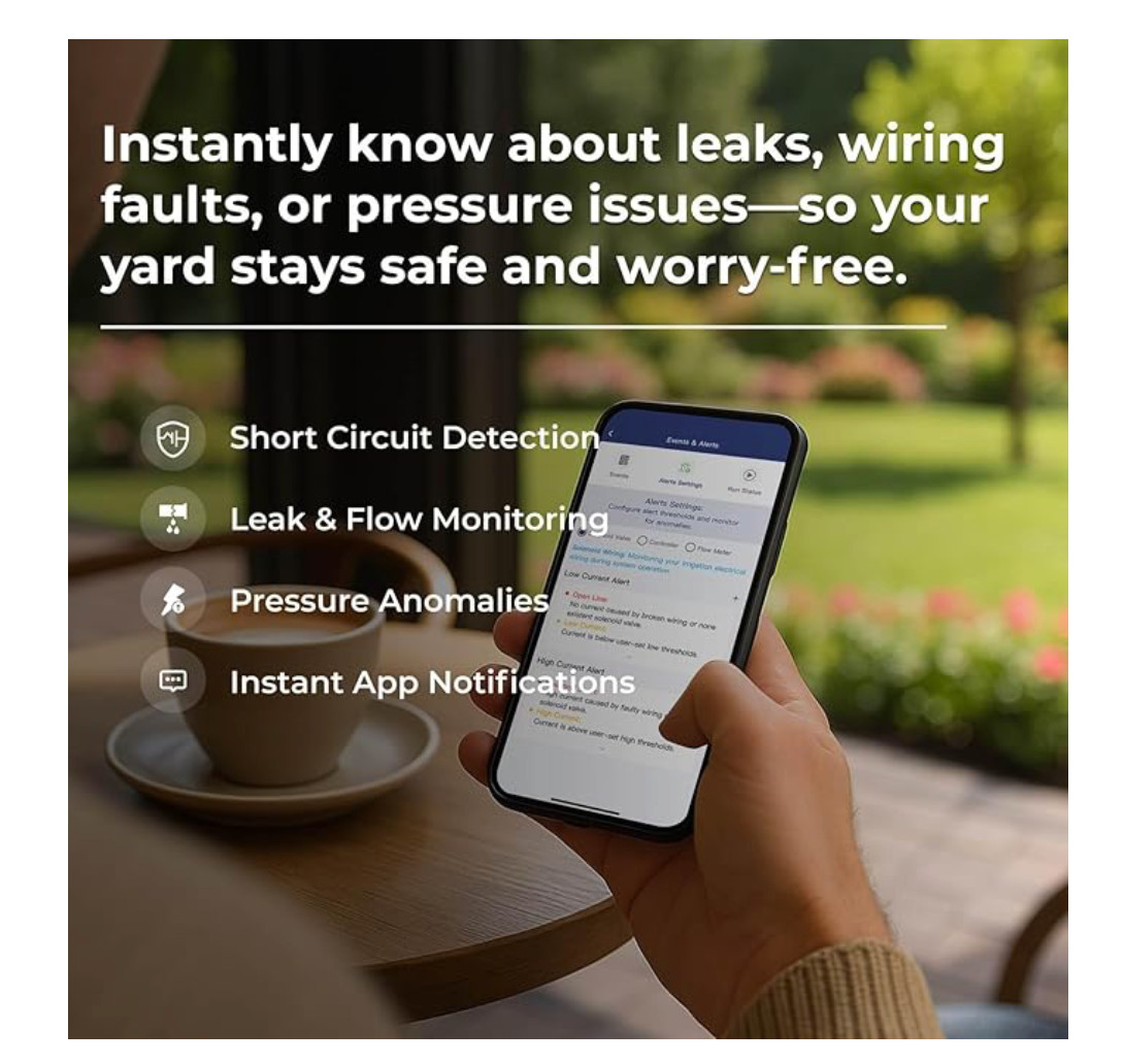 Smart Sprinkler Controller 6 Zone WiFi Irrigation System w/ App & Weather Sched.