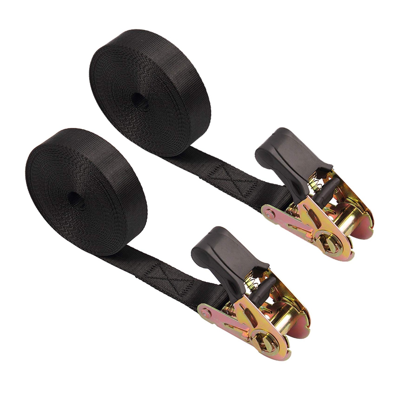 Heavy Duty Ratchet Tie Down Straps for Cargo, Motorcycles, Trailers, Kayaks