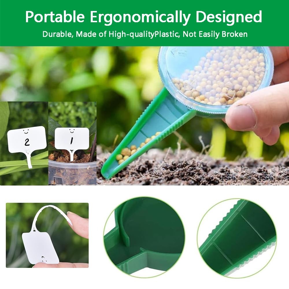 6 PCS Mini Seed Spreader Set, 2025 New Mini Sowing Seed Dispenser, Small Gard...