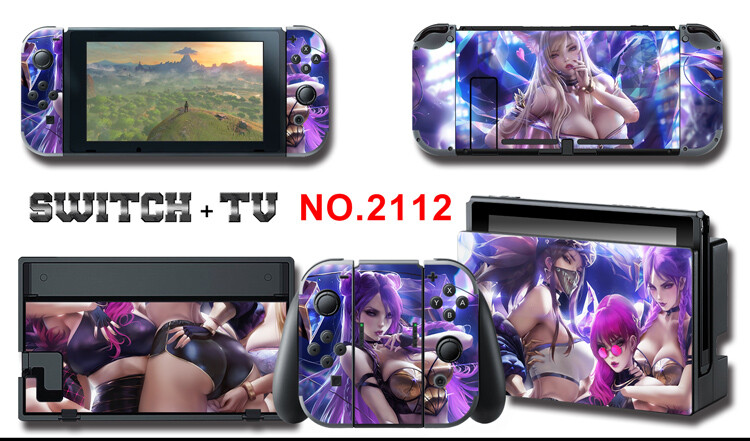 Vinyl Decal Skin Sticker Protector for Nintendo Switch Lovely CG Girl #2112