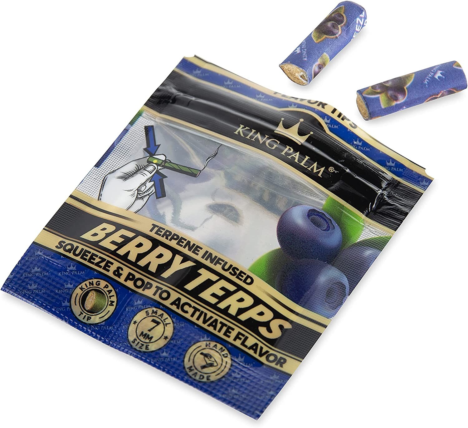 King Palm | Flavored Filter Tips | Berry Terps | 1 Pack (2 Rolling Tips)