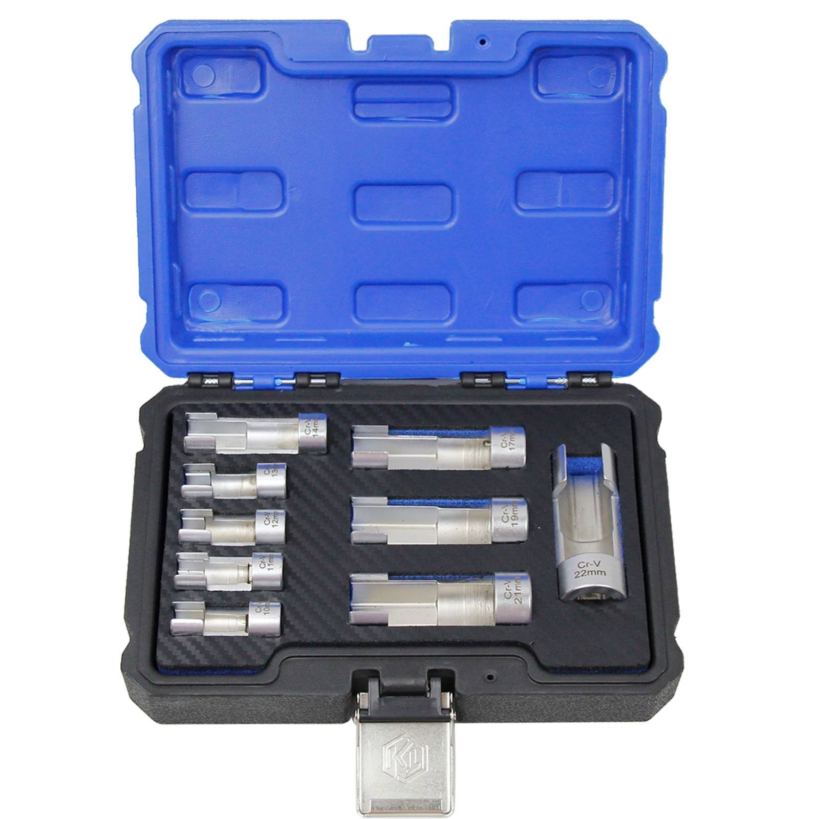 3/8" 1/2" Diesel Injector Fuel Line Socket Wrench Set 10-22mm for Thermo Switche