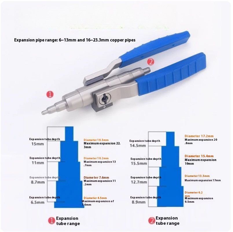 Copper Pipe Extrusion Cooling Soft Copper Pipe Expander Manual Extrusion VST-22