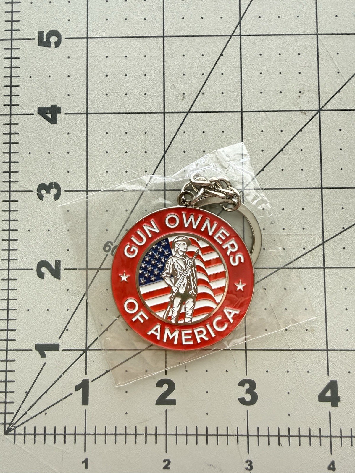 Gun Owners Of America Coin Keychain GOA 2026 Shot Show USA Flag