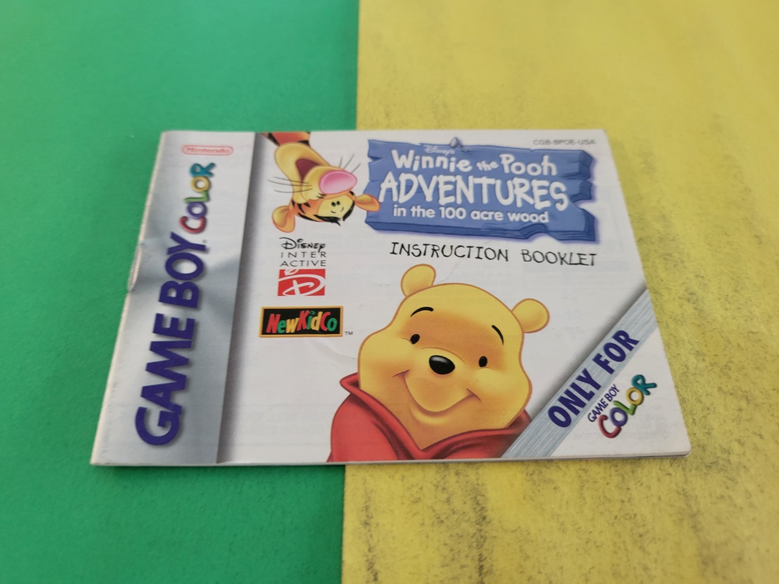 Nintendo Gameboy Color Manual Only Winnie The Pooh Adventures In The 100 Acre Wo
