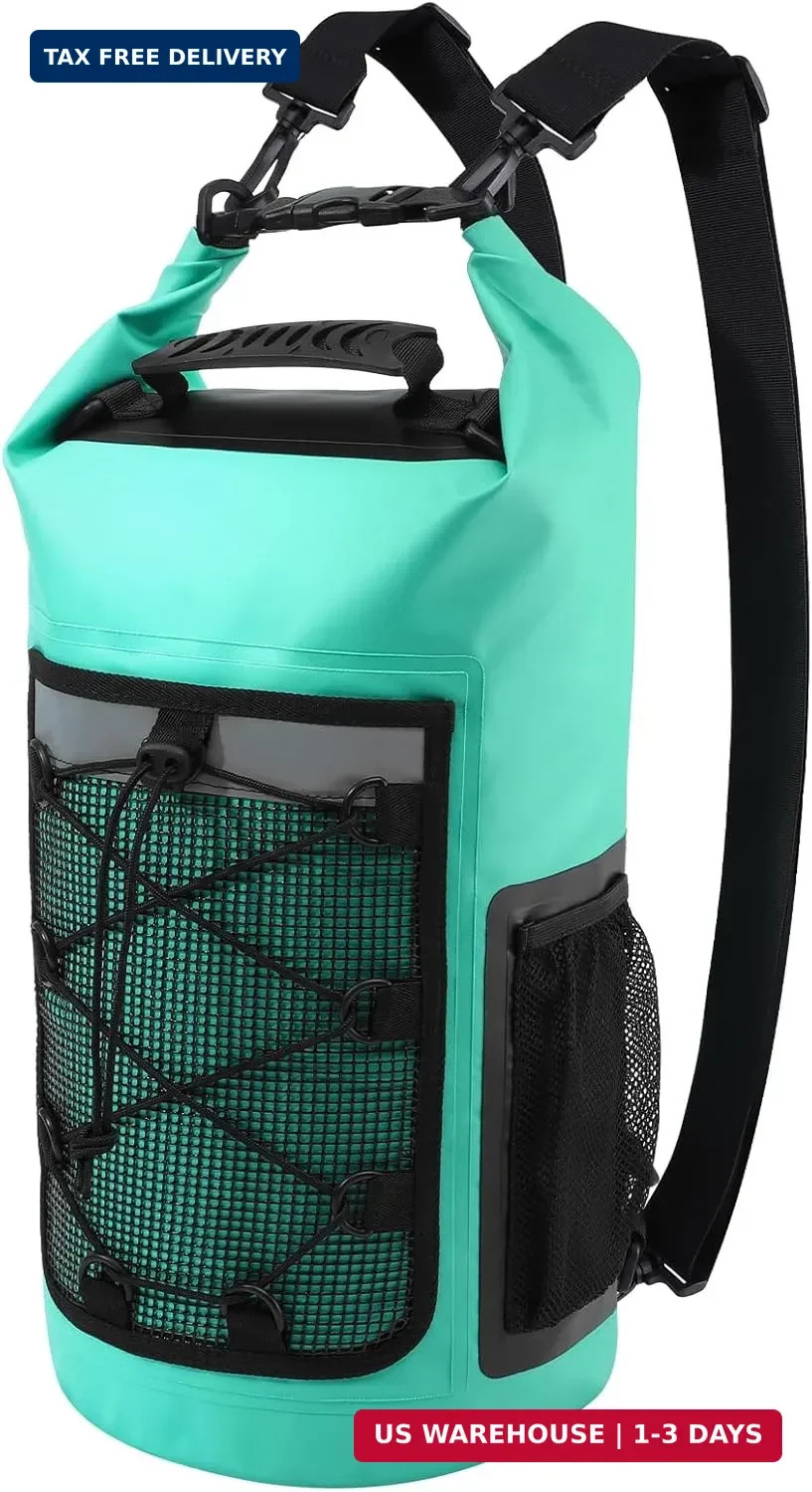 Pimoys Dry Bag, 25L Waterproof Backpack, Dry Bags Kayak for Women Men, Roll Top
