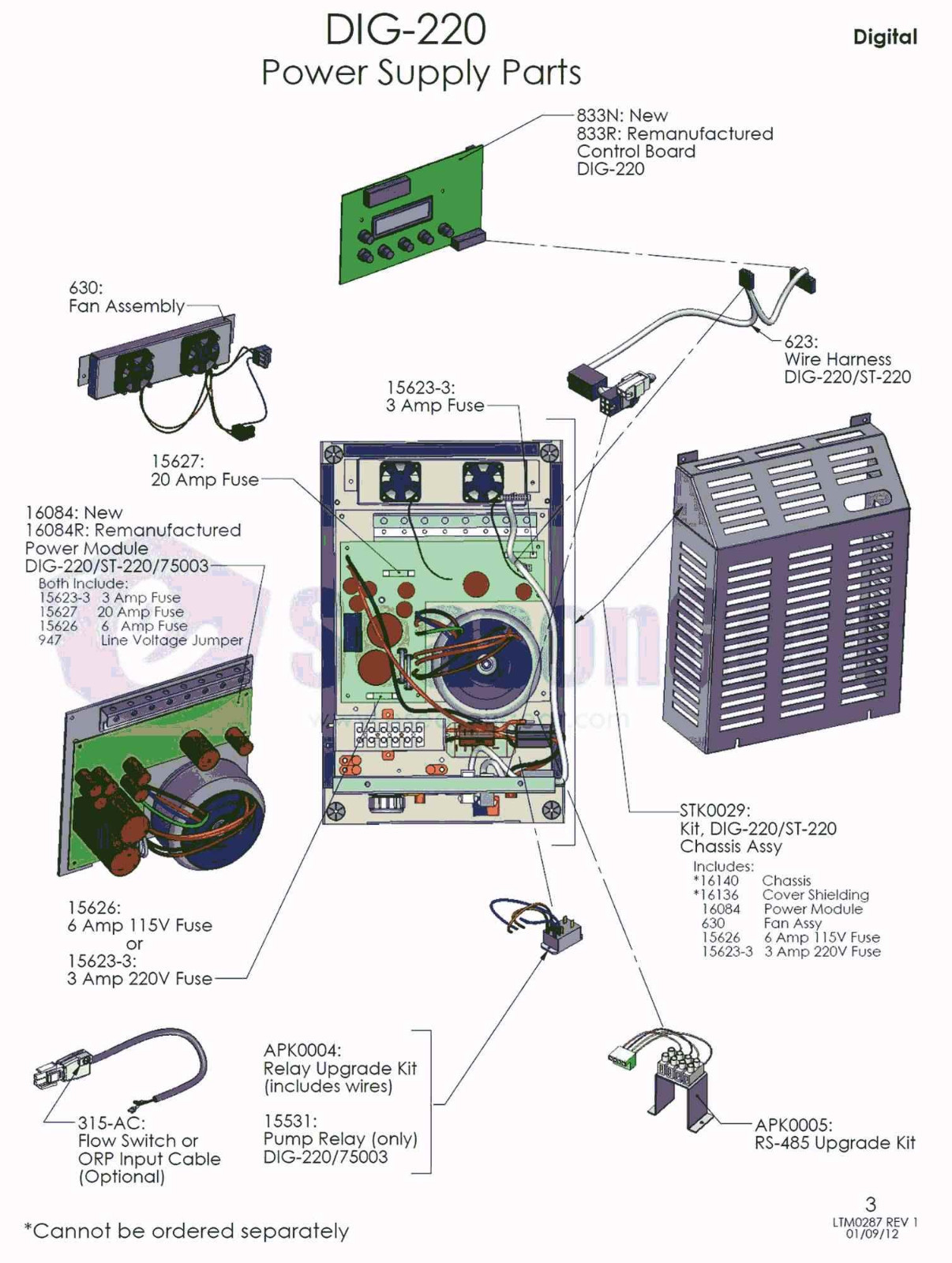 AutoPilot 16084 Power Module - for Pool Pilot Digital DIG-220 Soft Touch ST-220