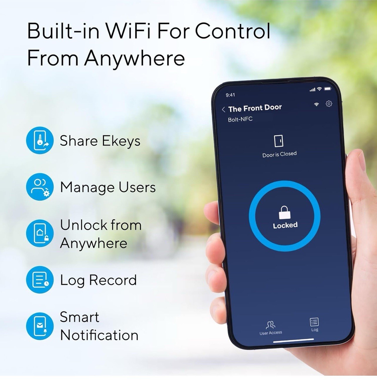 ULTRALOQ 2025 Upgrade Bolt NFC Built in Wifi Smart Door Lock *NEW SEALED*