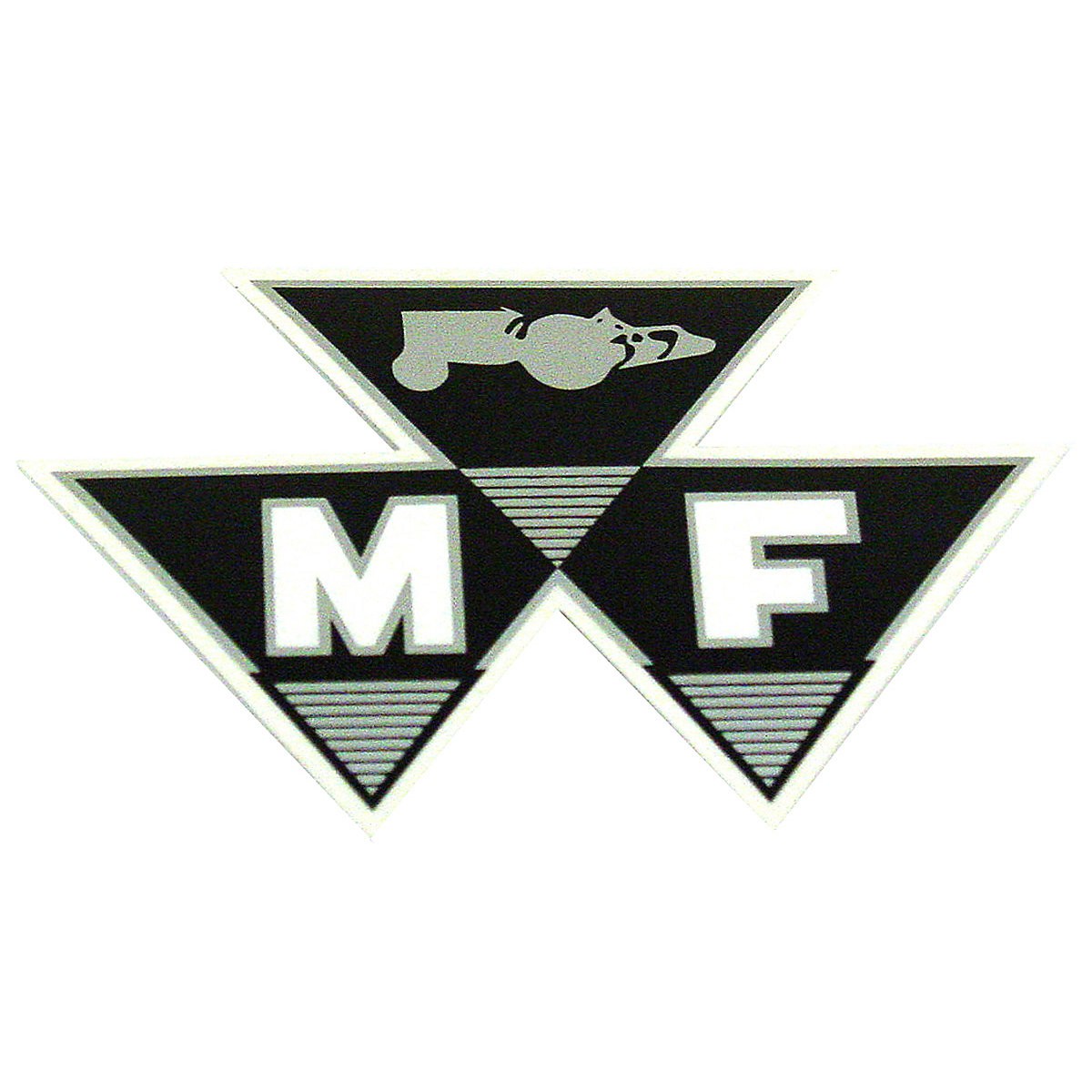 Mylar Triple Triangle Logo Decal Fits Massey Ferguson Tractor | 4" x 3"