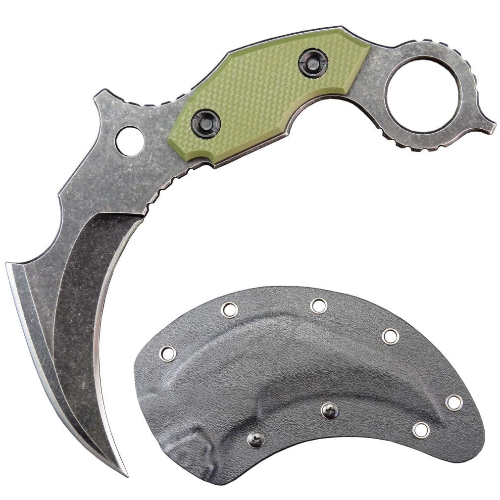 C1699 Fixed Blade Knives 9.8 Inch D2 Blade Steel & G10 Handle Claw Knife with...
