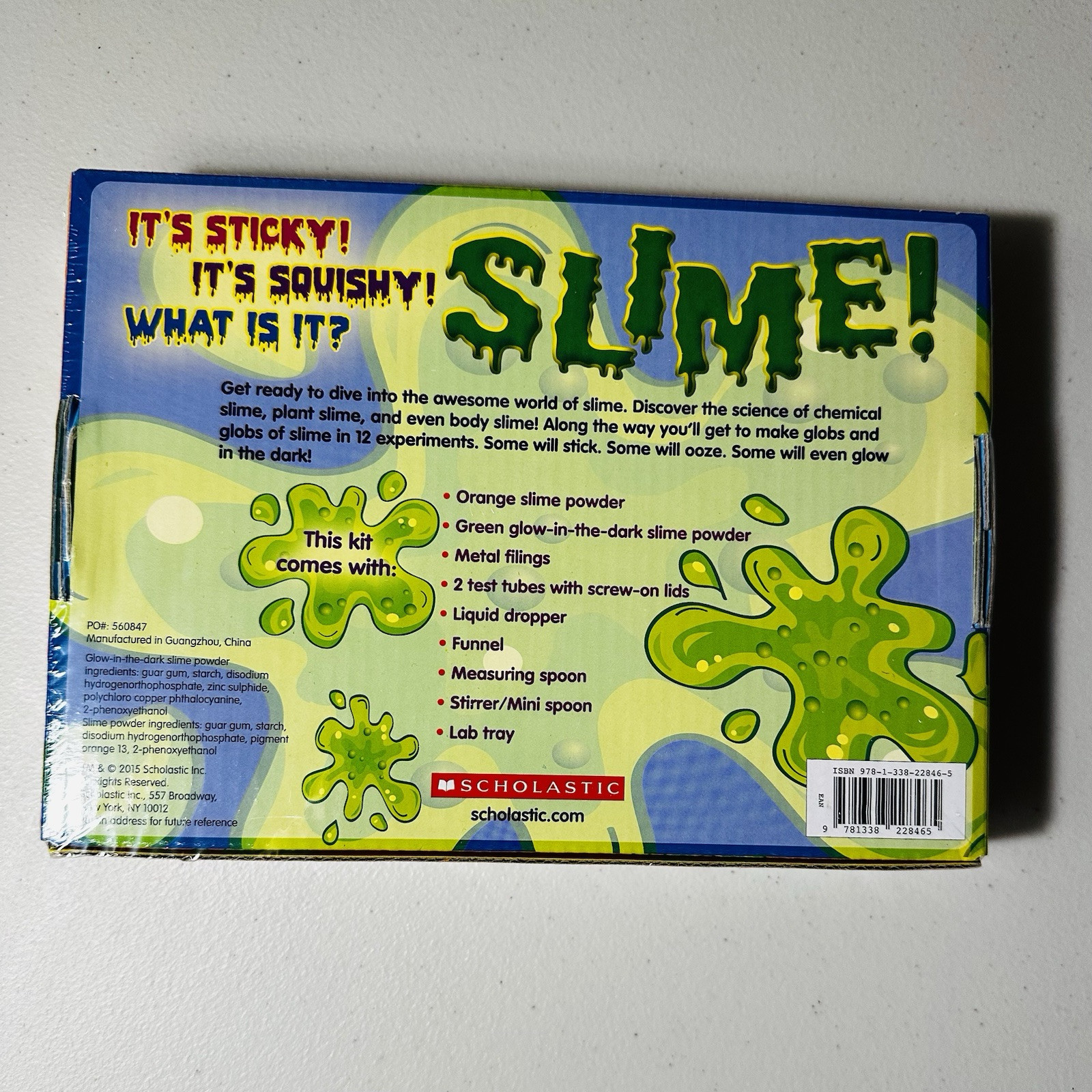 Scholastic School Essentials Sticky Squishy Slime Lab - NEW - Borax Free