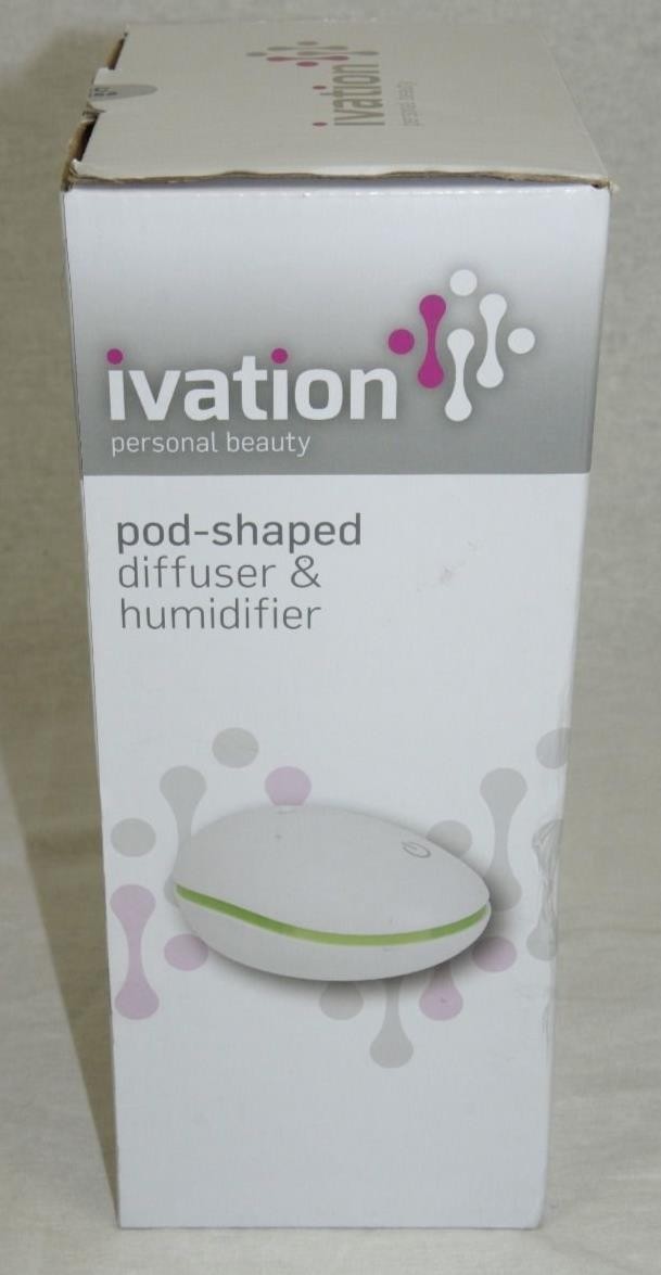 IVATION ESSENTIAL OIL DIFFUSER & ULTRASONIC COOL MIST AROMA HUMIDIFIER POD SHAPE