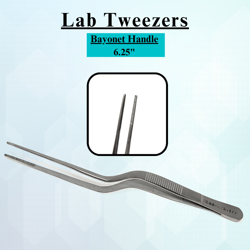Micro Serrated Surgical Bayonet Forceps 6.25" for Detailed Medical Procedures