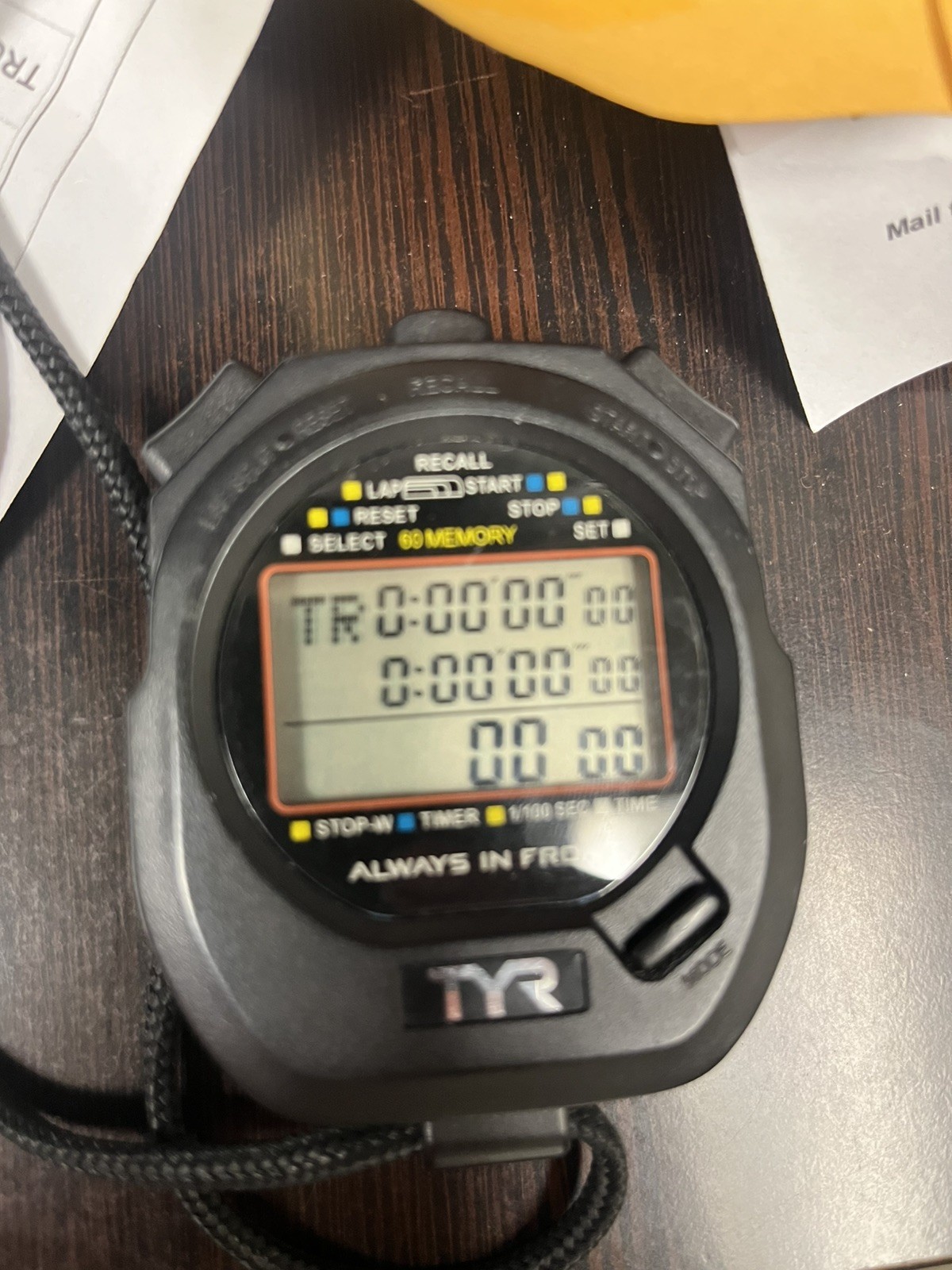 TYR Z-200 - Professional Stopwatch Water Resistant Ergonomic Design For Athletes