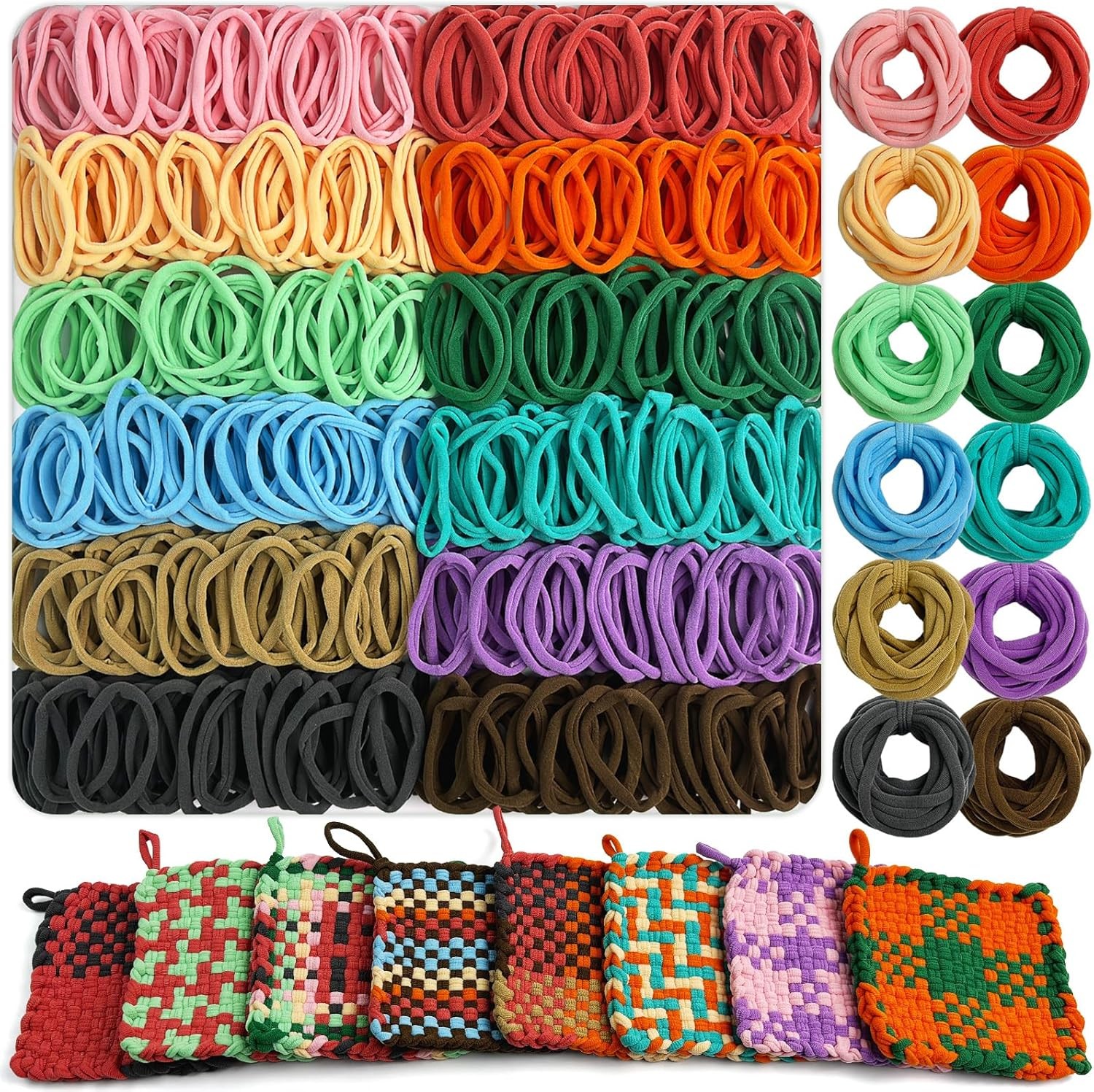 Loom Loops Refill for Potholder Weaving Loom Kit, 576PCS in 12 Dopamine Color...