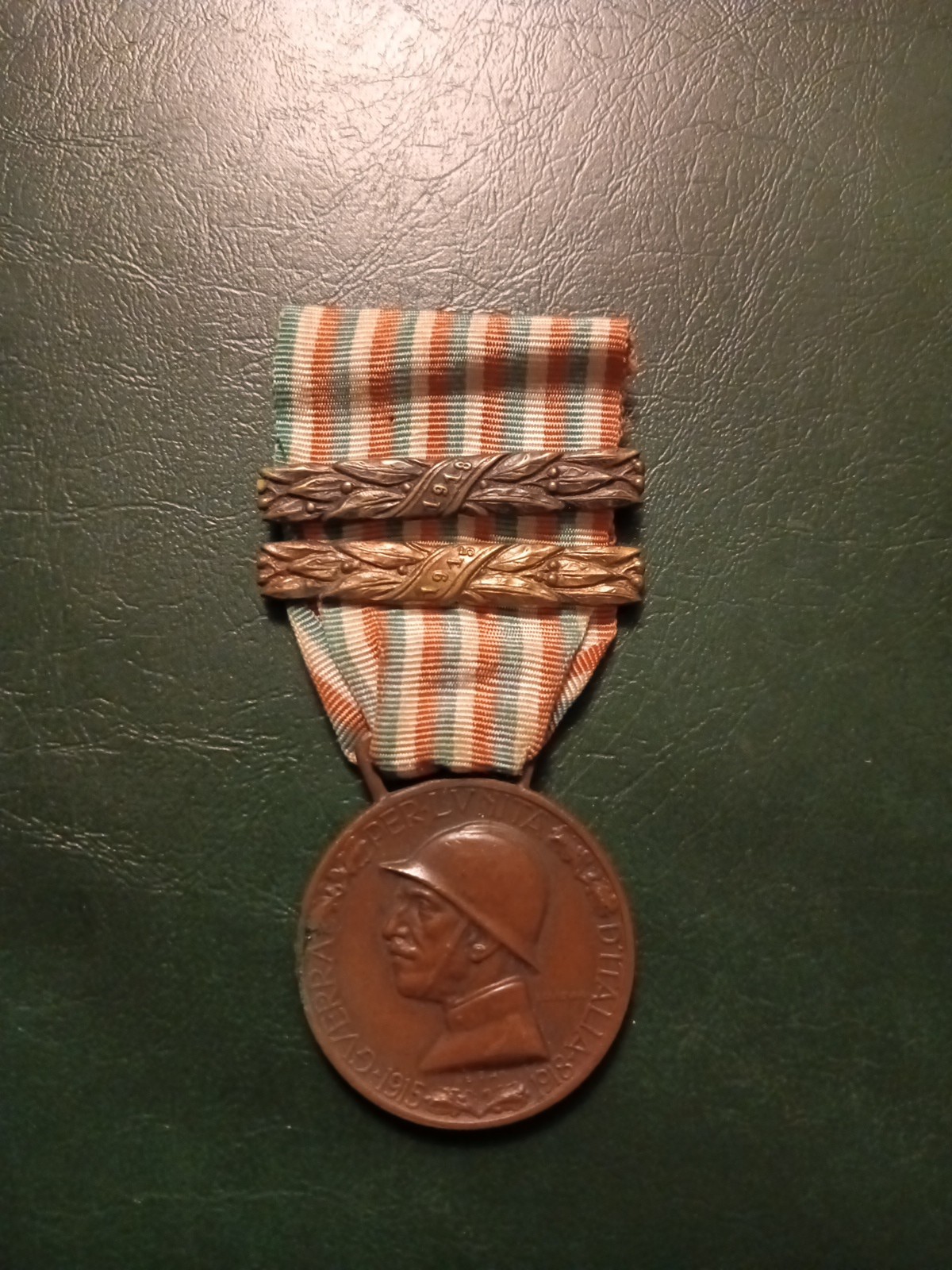 Kingdom Military Medal 1ww Minted In Enemy Bronze 2 Bars 1915 1918