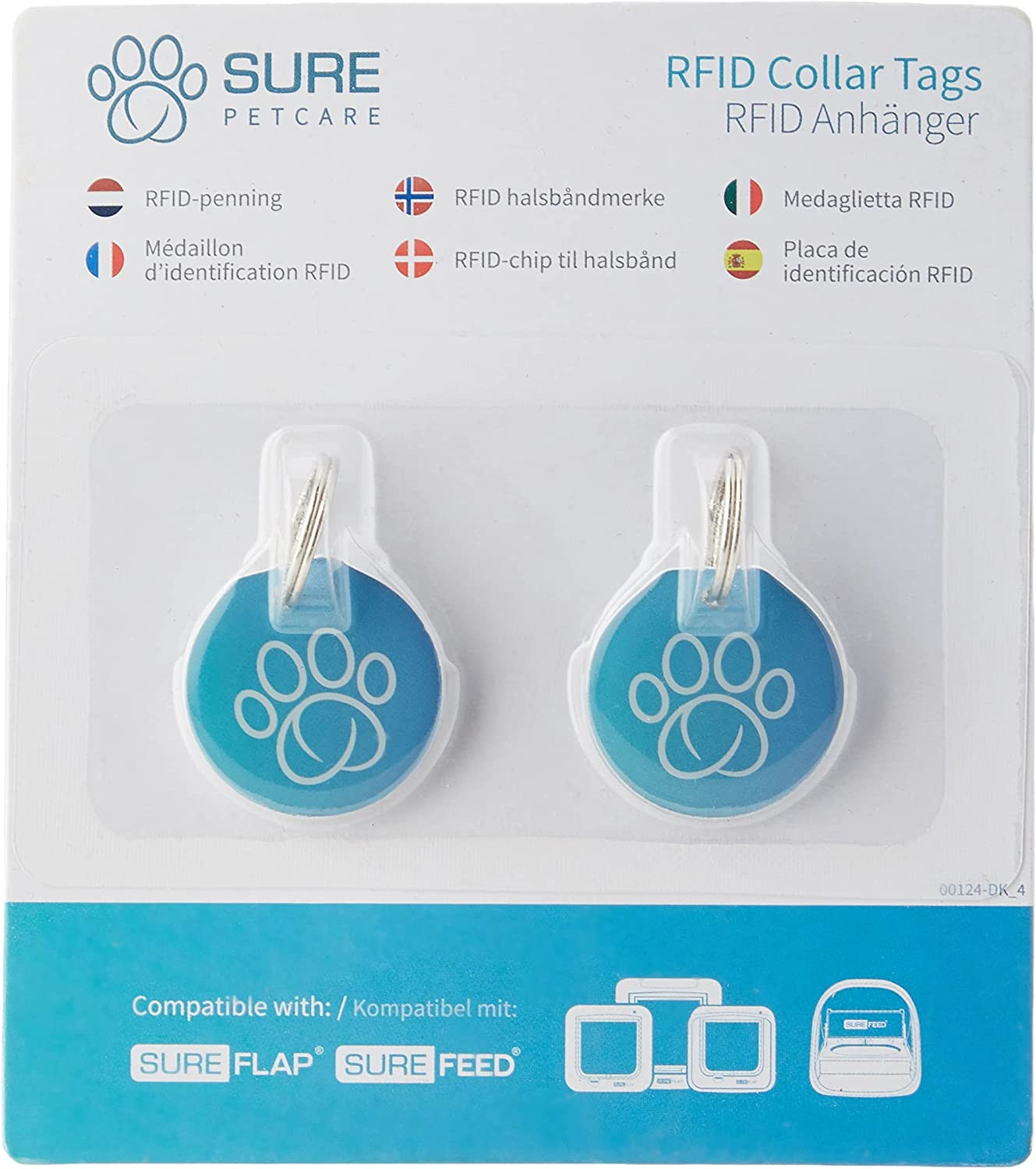 RFID Collar Tags for Non-Microchipped Pets Pack of Two